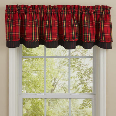 Sportsman Plaid Valance - Lined Layered Park Designs - The Fox Decor